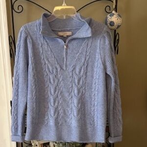 The Loft cable quarter zip sweater